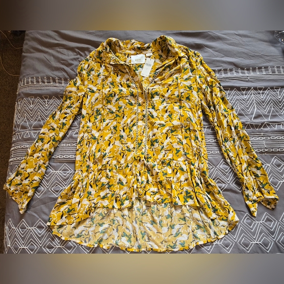 Maeve Tops - Maeve Janie Flounced Peasant Blouse Size 2